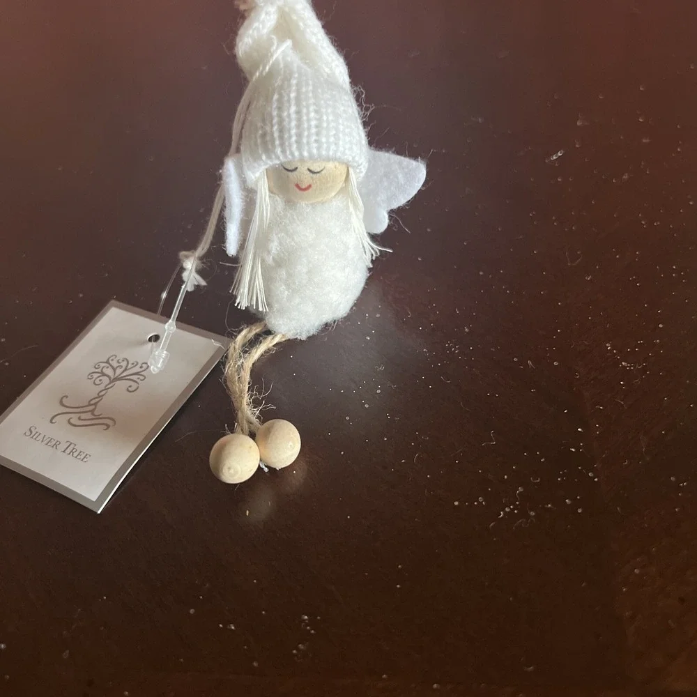 silver‎ tree holiday Mini Angle  ornament Christmas Decor Home Or Office